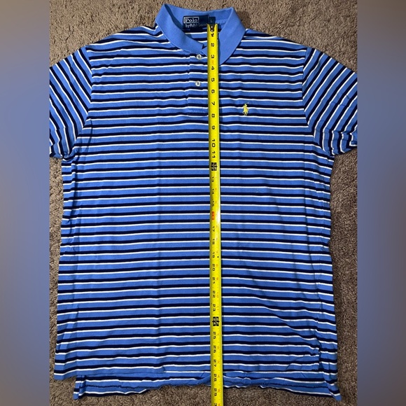 Polo Ralph Lauren Mens Size Large Blue Cotton Golf Work Dress Beach Polo Shirt - Picture 6 of 10